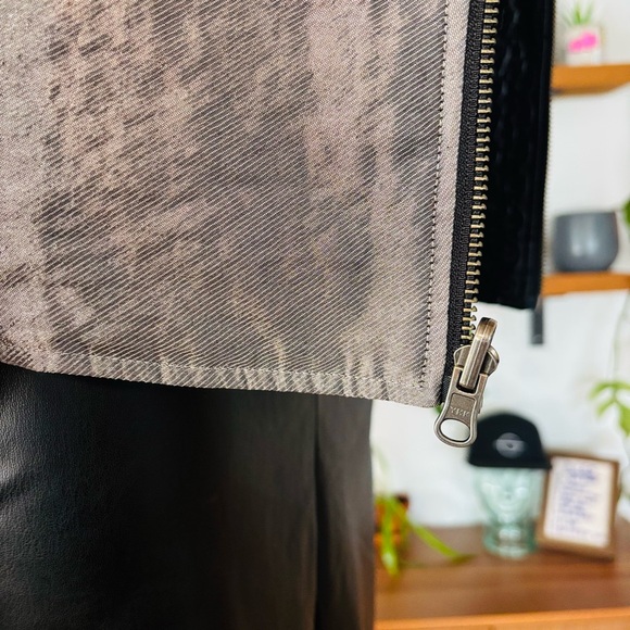 Spanner-Reversible Jacket Silver & Black Embroidered Circles | Size M - Picture 8 of 14